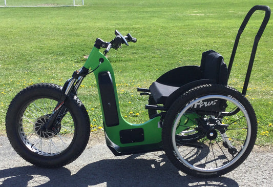 All-terrain chair with motorized wheel