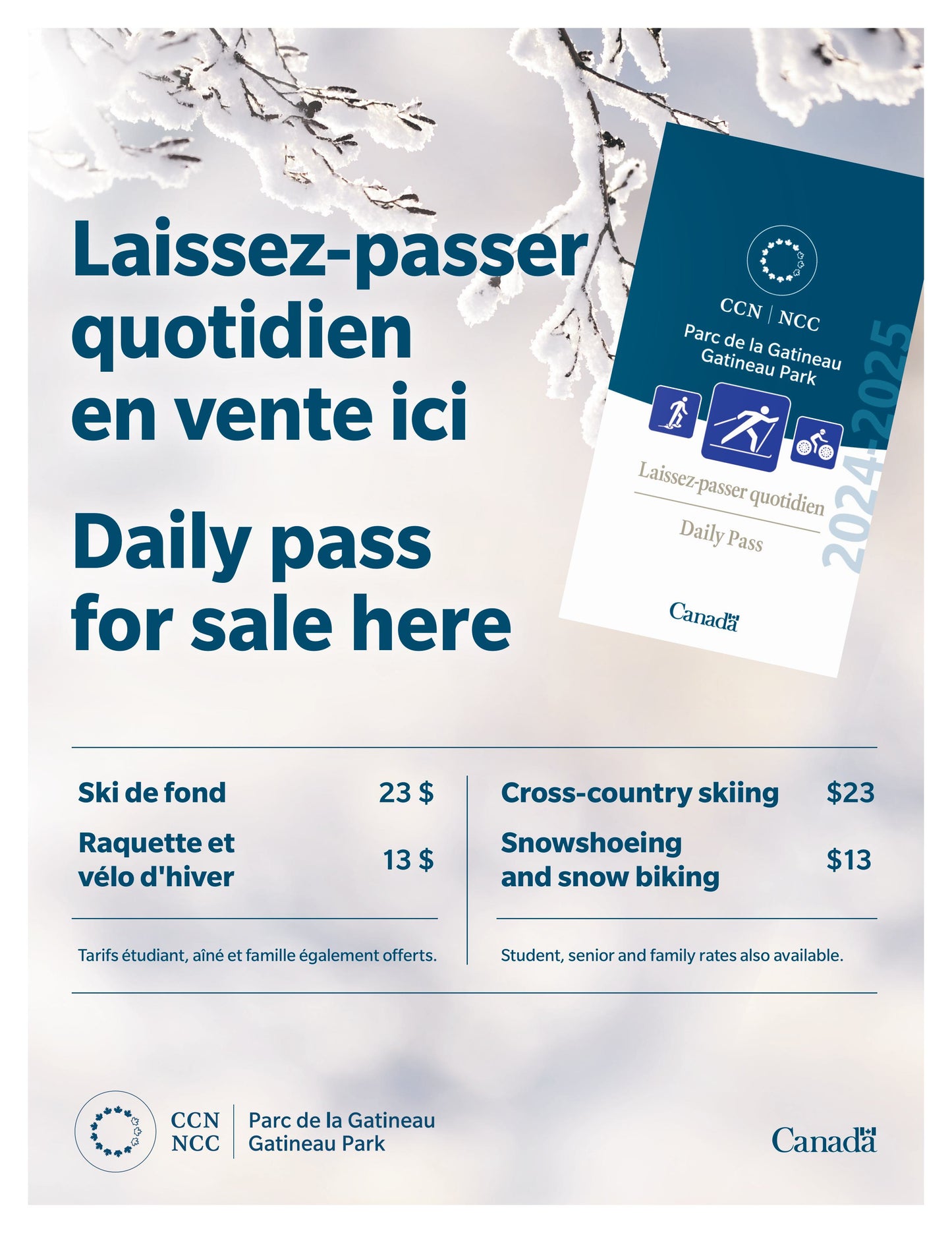 Laissez-passer quotidien Ski +